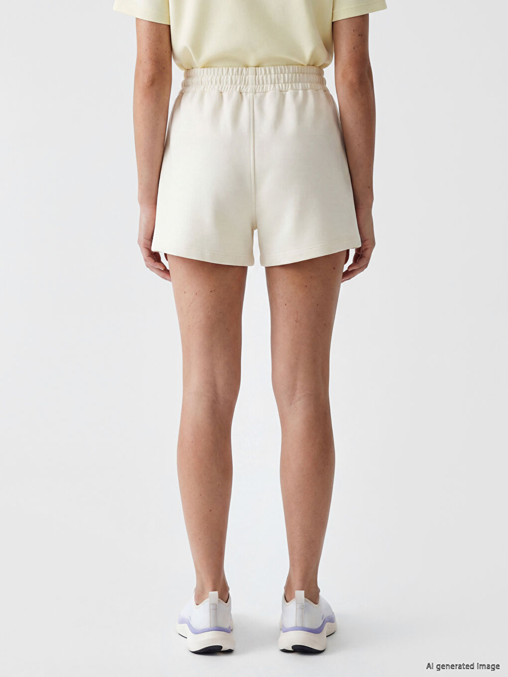 Elastic Waist Soft Touch Women's Sport Shorts-3