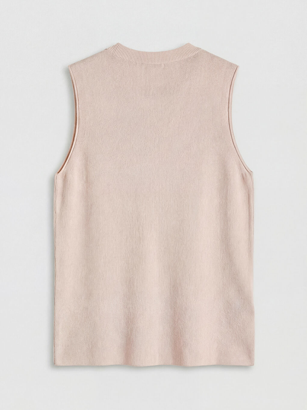 Pembe Bisiklet Yaka Kadın Triko Süveter-1