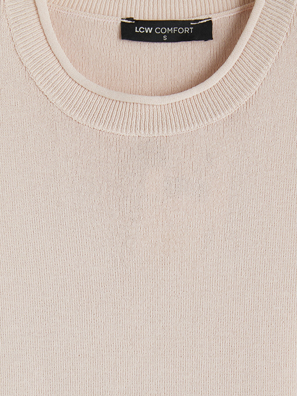 Pembe Bisiklet Yaka Kadın Triko Süveter-2