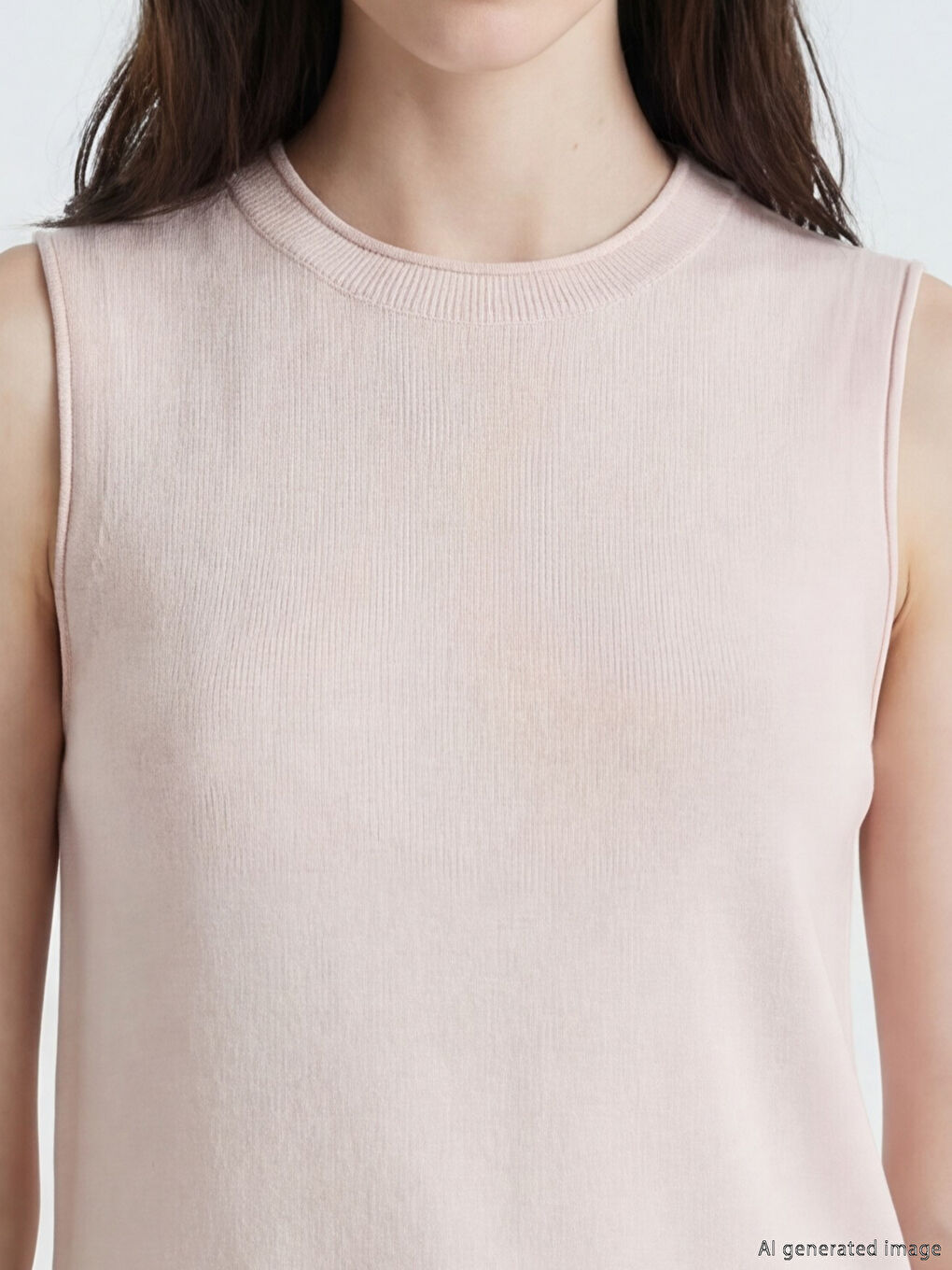 Crew Neck Women's Knitwear Sweater Vest-2