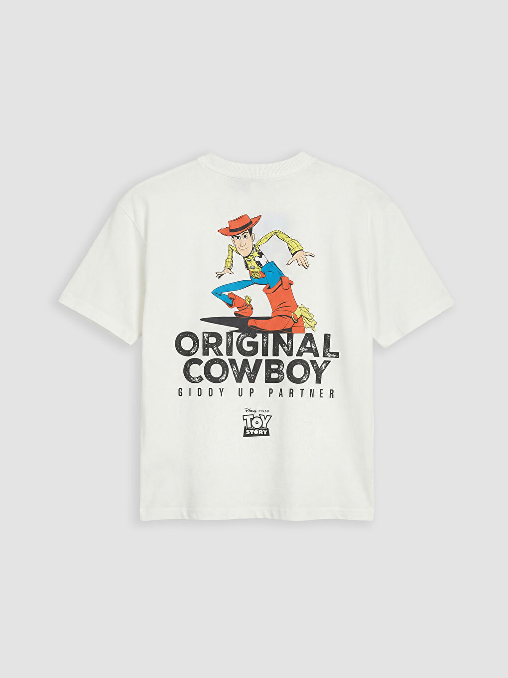 Ekru Bisiklet Yaka Toy Story Baskılı Erkek Çocuk Tişört-1