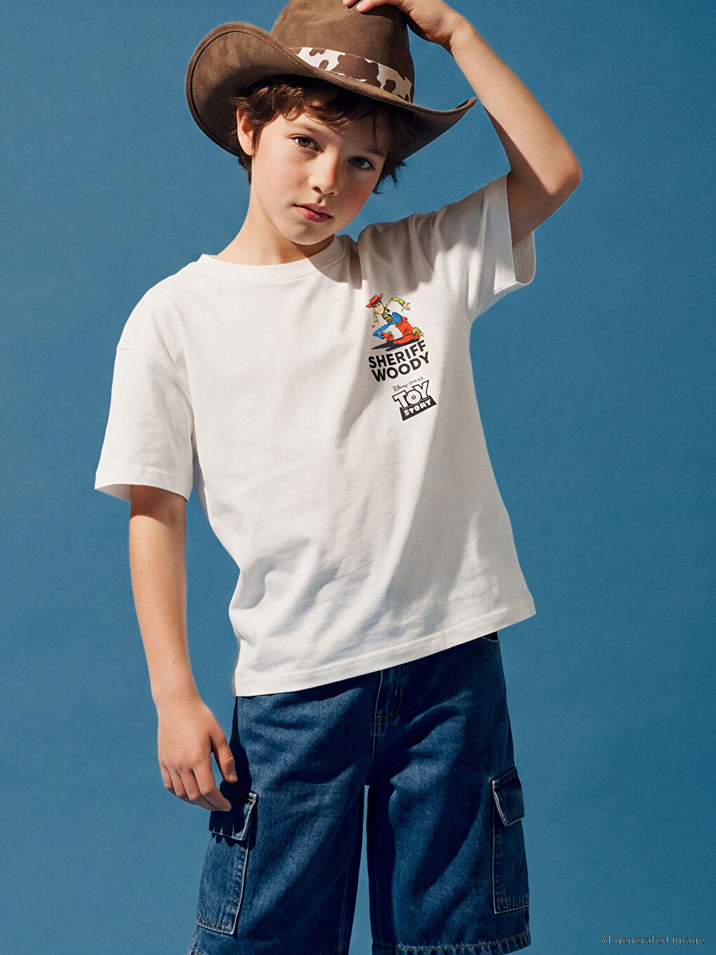 Crew Neck Toy Story Printed Boys' T-Shirt-1