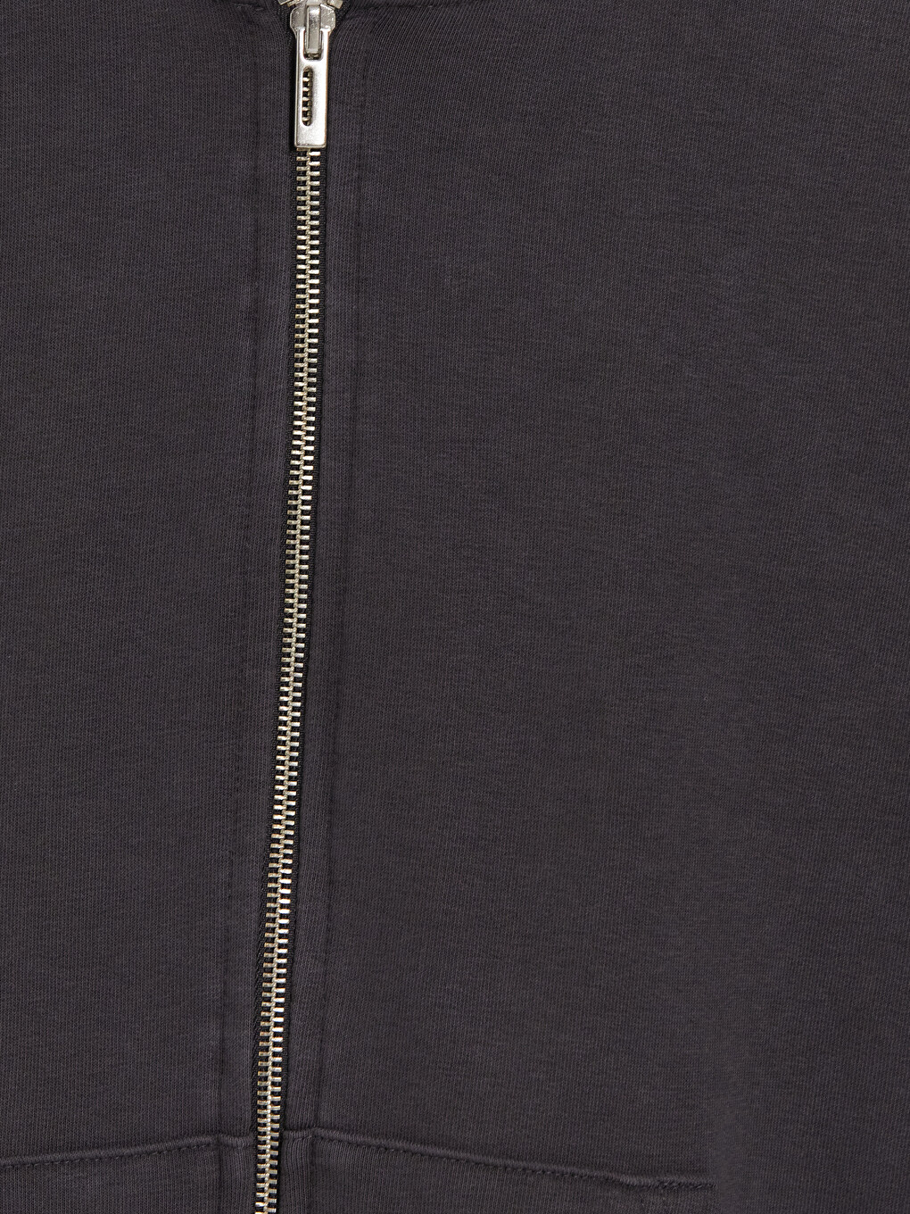 Antrasit Kapüşonlu Erkek Fermuarlı Sweatshirt-2
