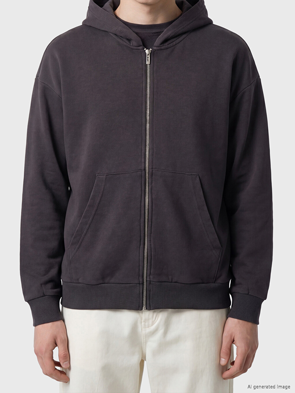 Hooded Men's Zip-Up Sweatshirt-2