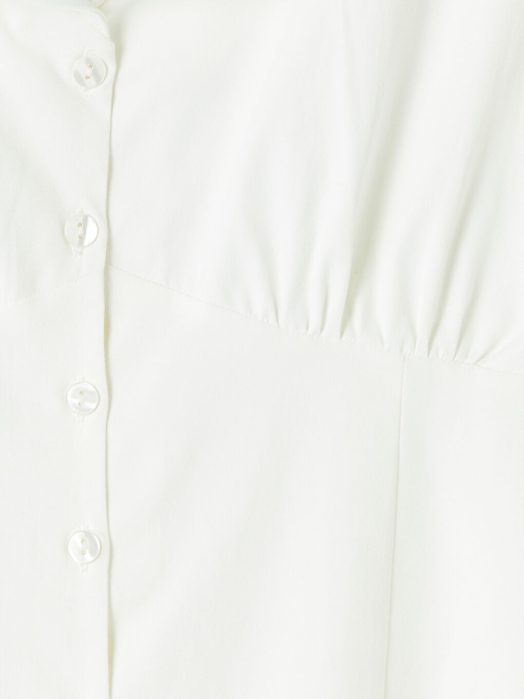 Ekru Bebe Yaka Büzgülü Bluz-6