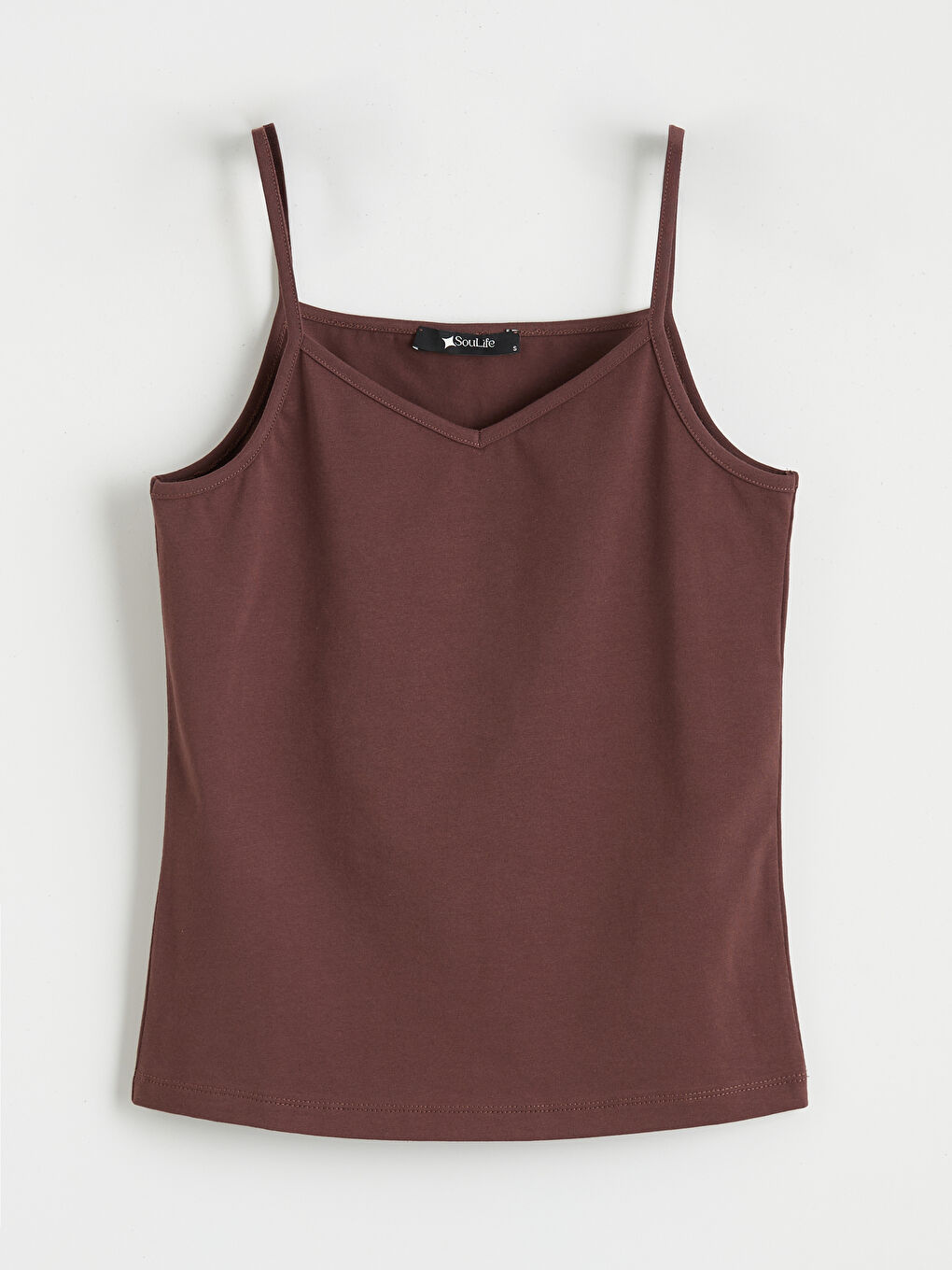 Bej V Yaka İp Askılı Kadın Atlet 4'lü -1