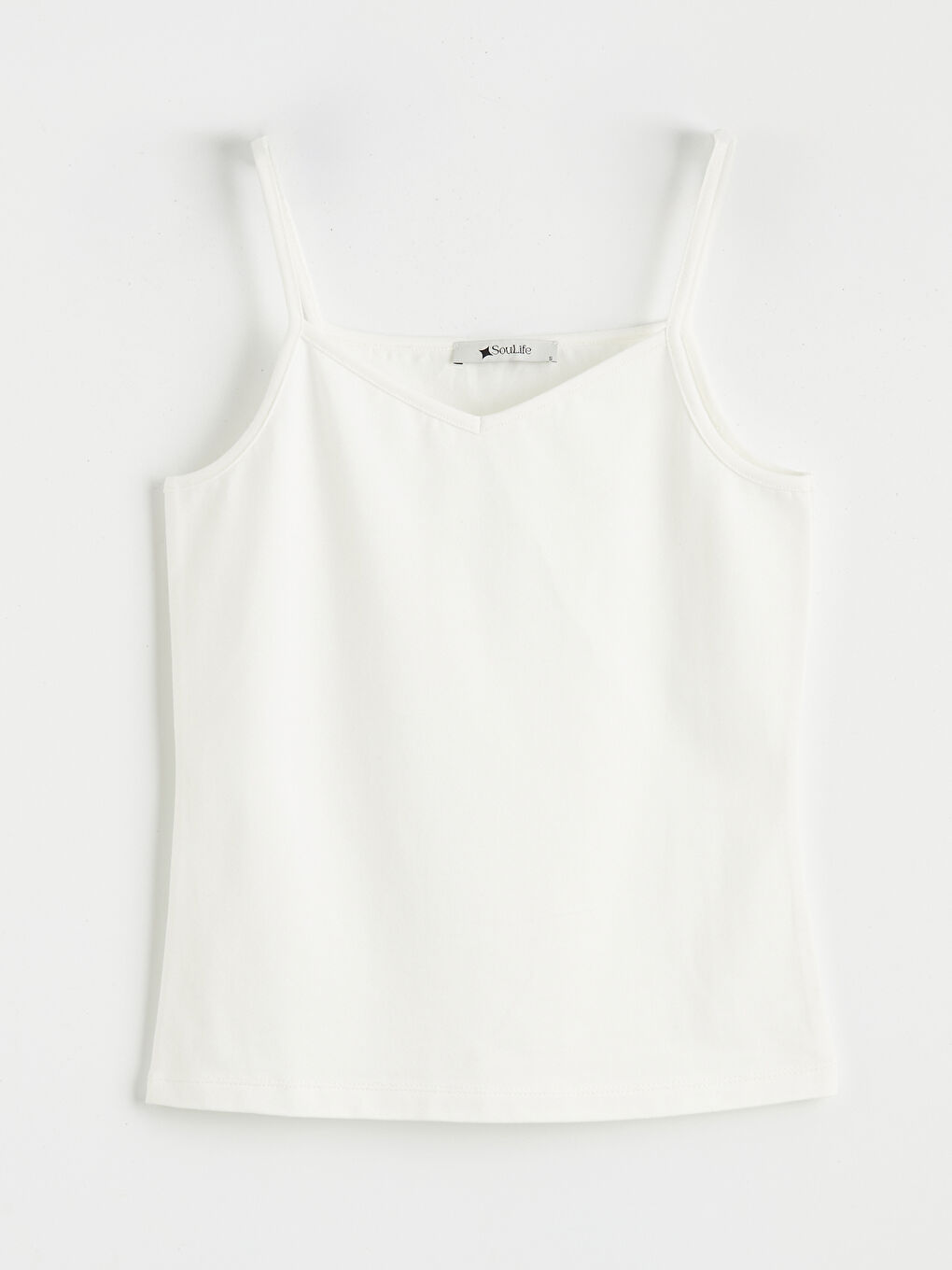 Bej V Yaka İp Askılı Kadın Atlet 4'lü -7