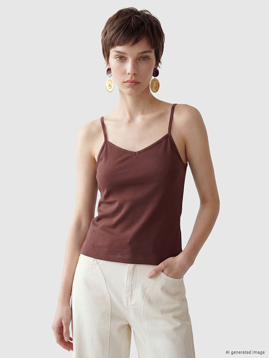 V Neck Strappy Women's Tank Top 5 Pack-4