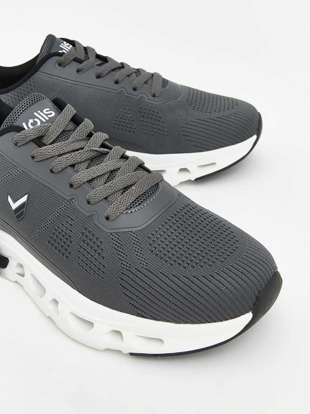 Gri Fileli Erkek Spor Ayakkabı-2