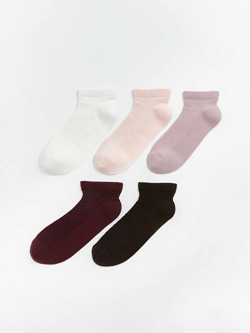 Ekru Kadın Patik Çorap 5'li