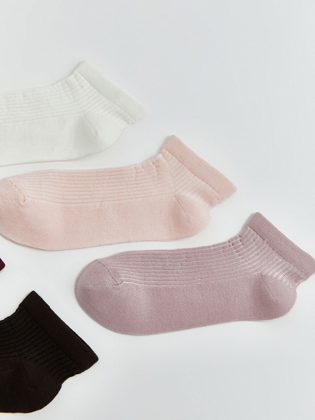 Ekru Kadın Patik Çorap 5'li-1