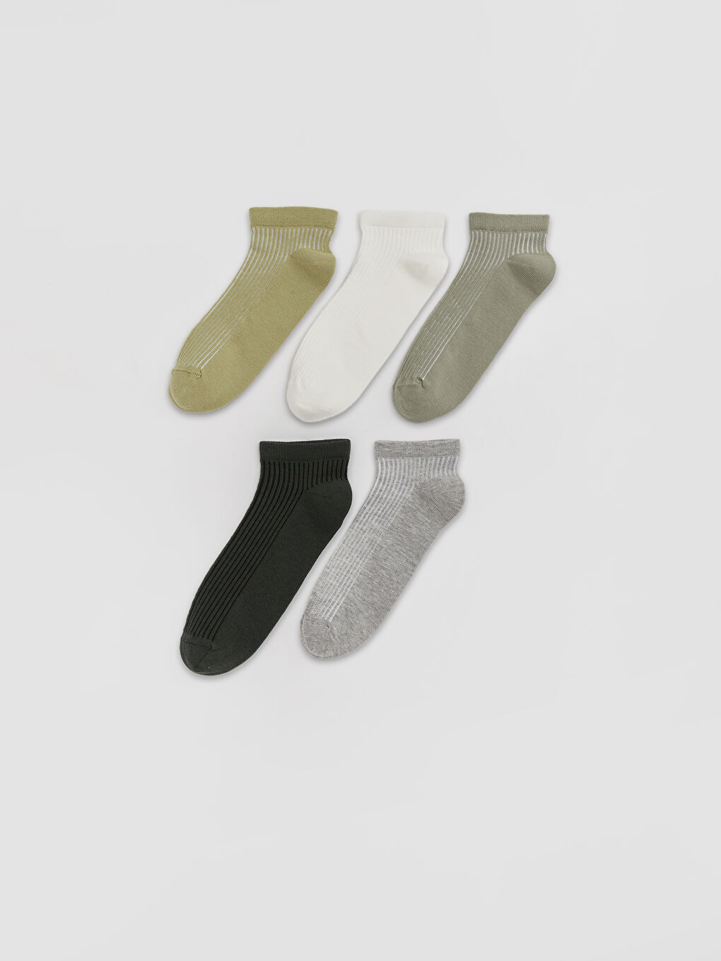 Haki Kadın Patik Çorap 5'li