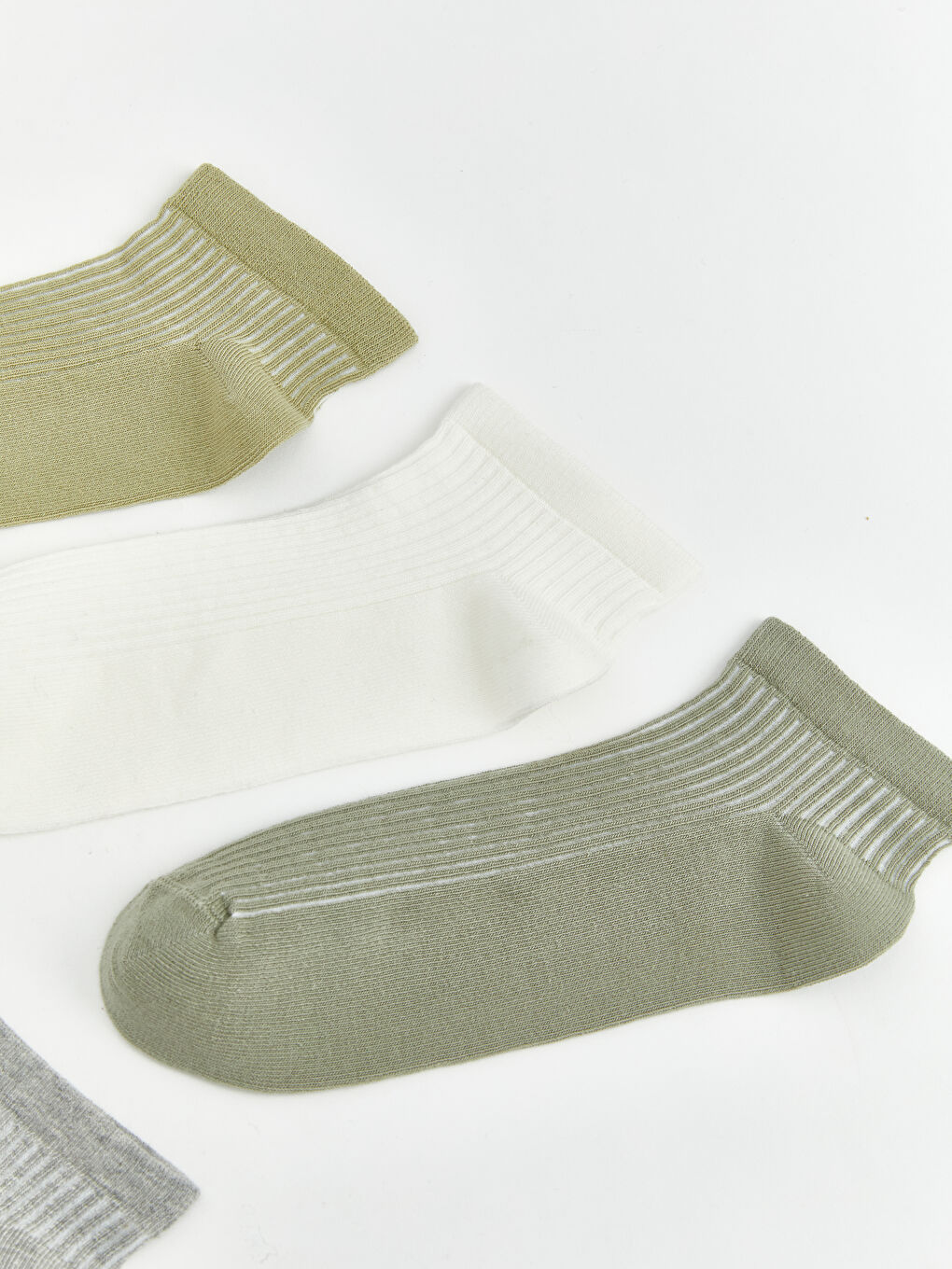 Haki Kadın Patik Çorap 5'li-1