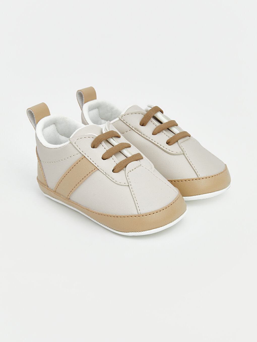 Bej Cırt Cırtlı Erkek Bebek İlk Adım Ayakkabısı