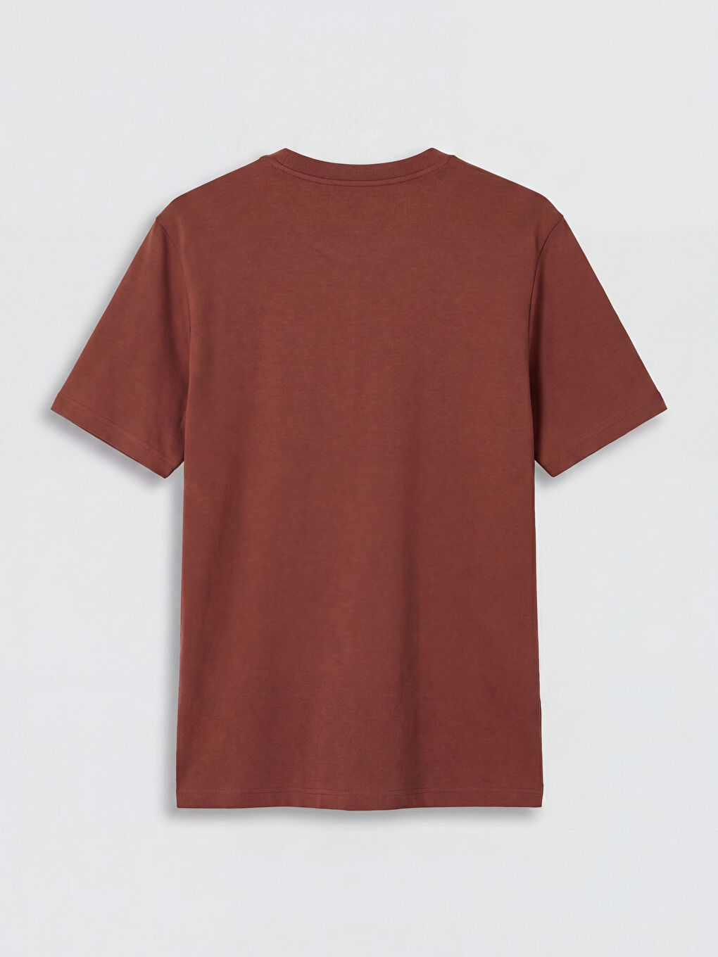 Kahverengi Bisiklet Yaka Baskılı Erkek Tişört-1