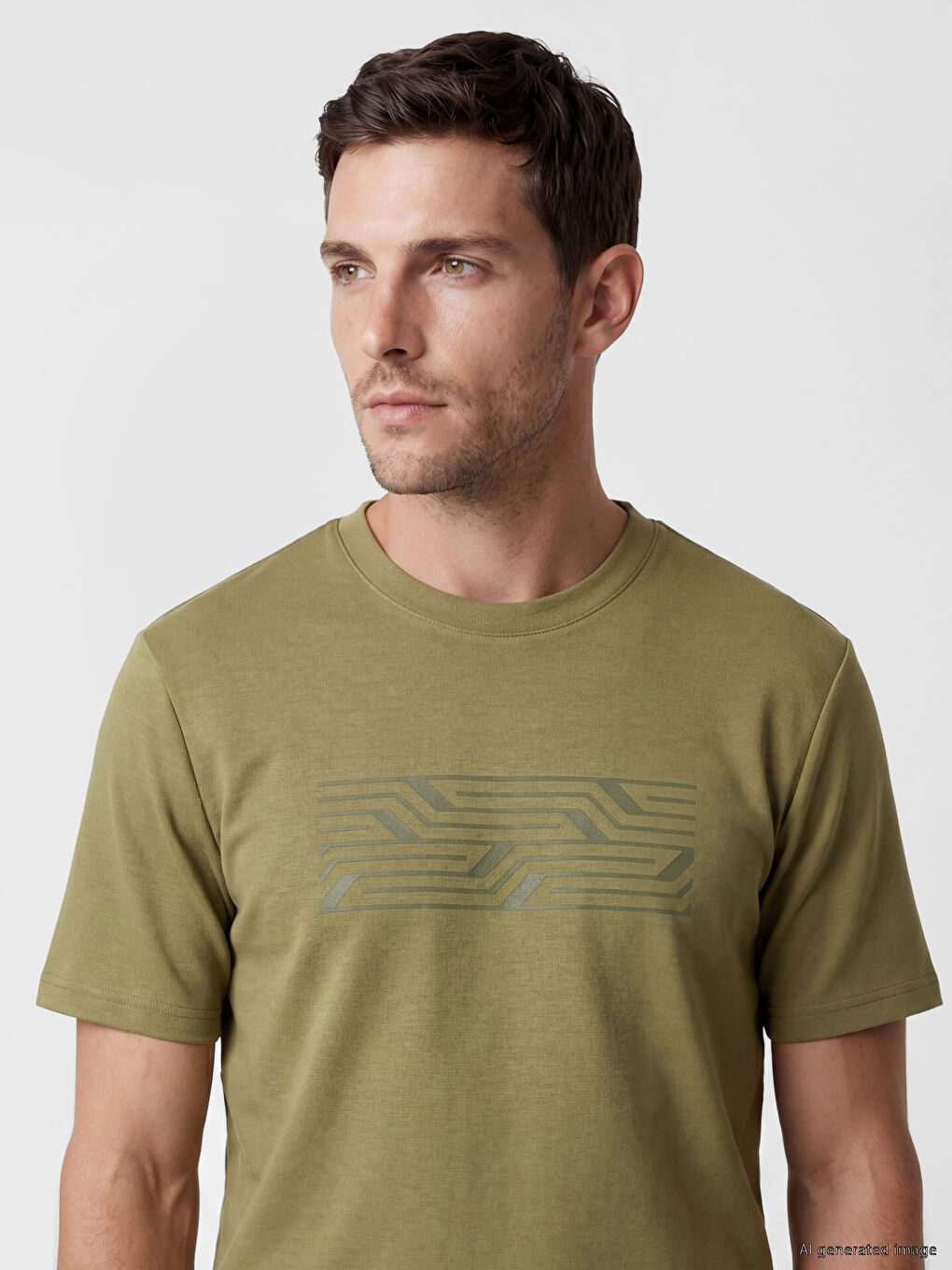 Crew Neck Printed Men's T-Shirt