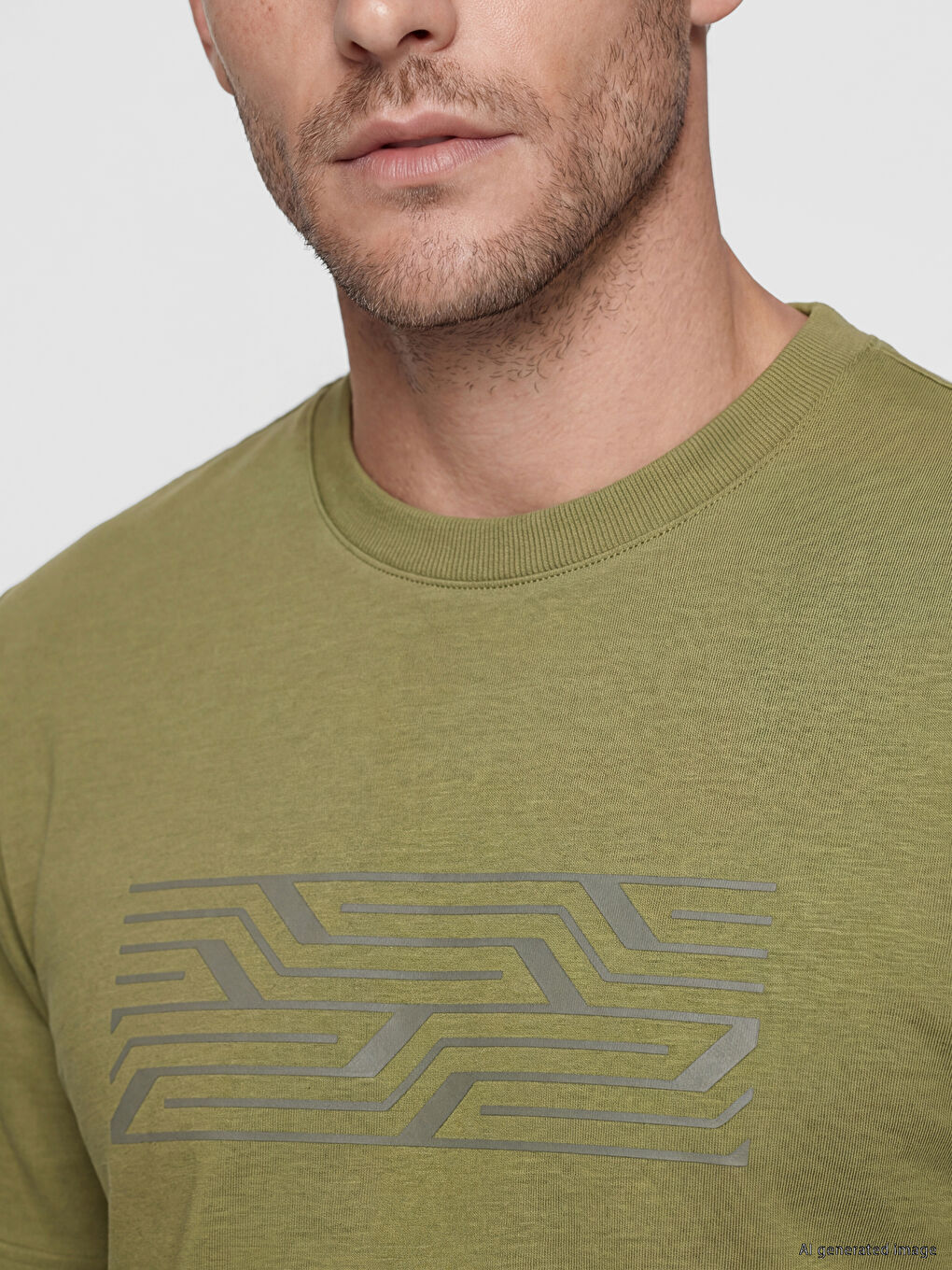 Crew Neck Printed Men's T-Shirt-2