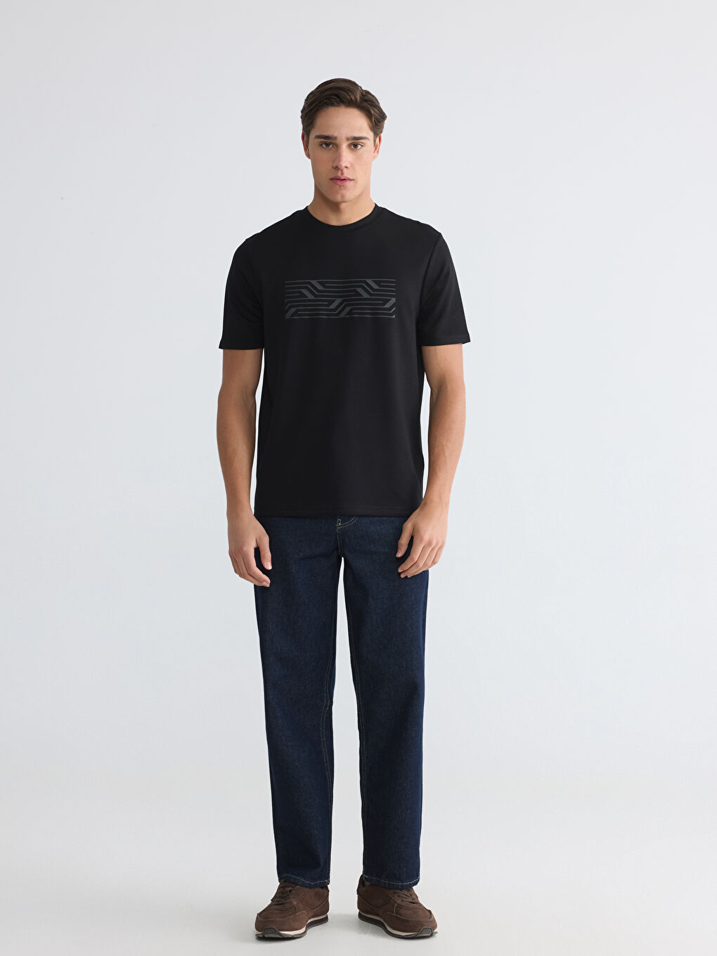 Muška majica sa okruglim izrezom i štampom-1