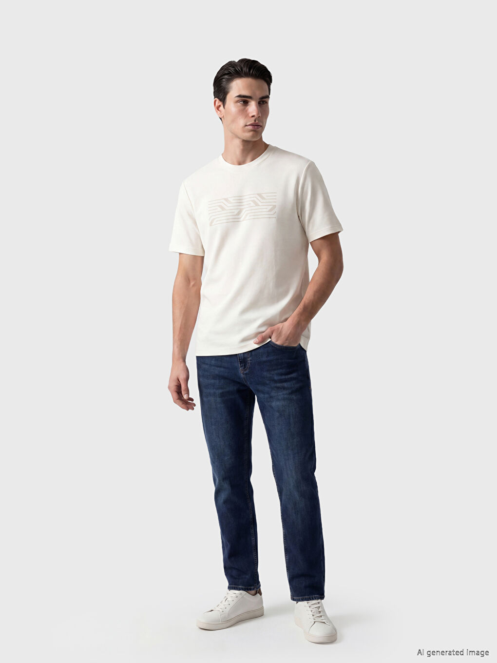 Crew Neck Printed Men's T-Shirt-1