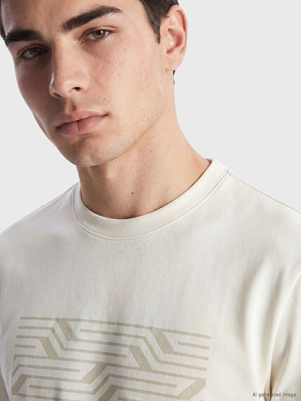 Crew Neck Printed Men's T-Shirt-2