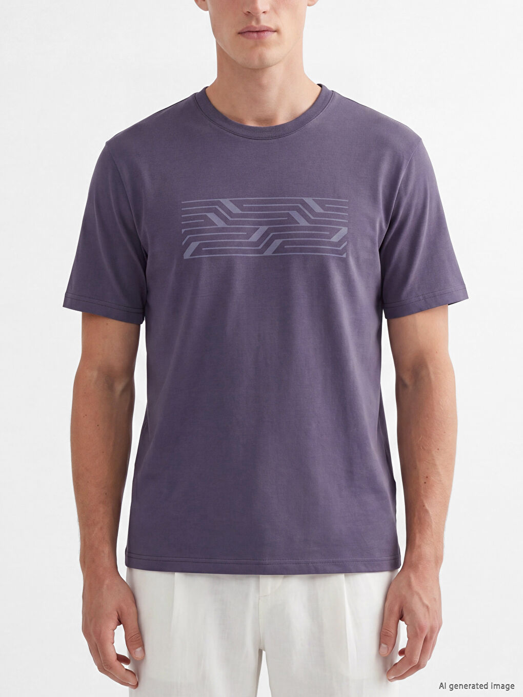 Crew Neck Printed Men's T-Shirt-2