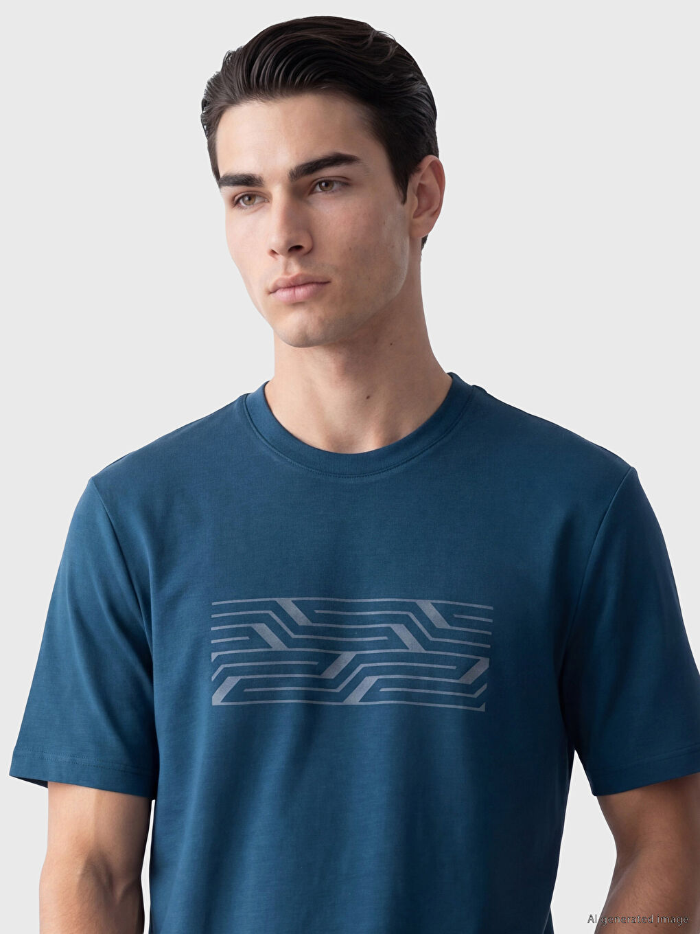 Crew Neck Printed Men's T-Shirt