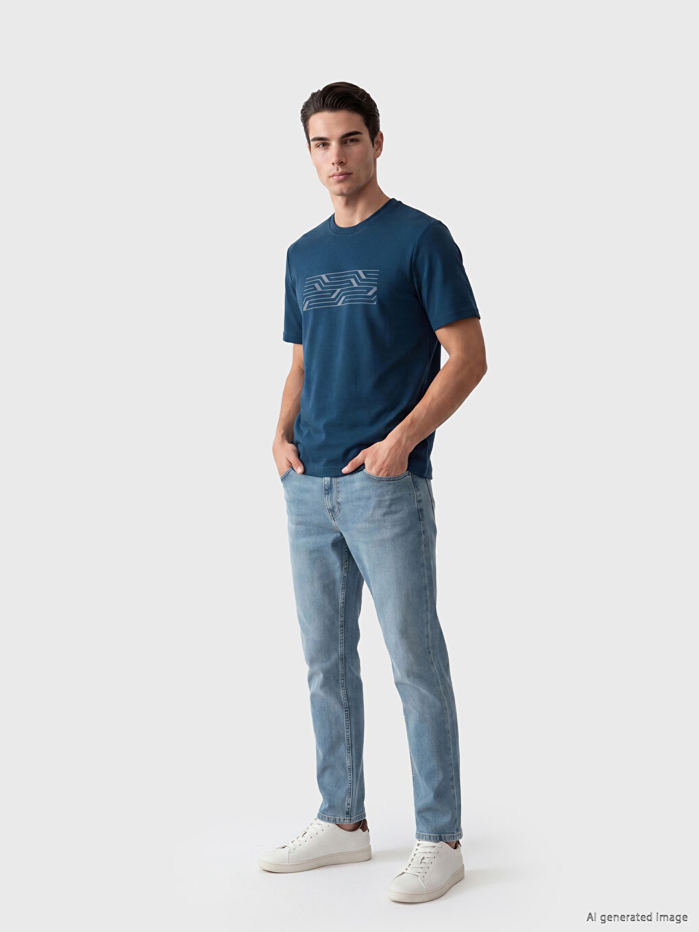 Crew Neck Printed Men's T-Shirt-1