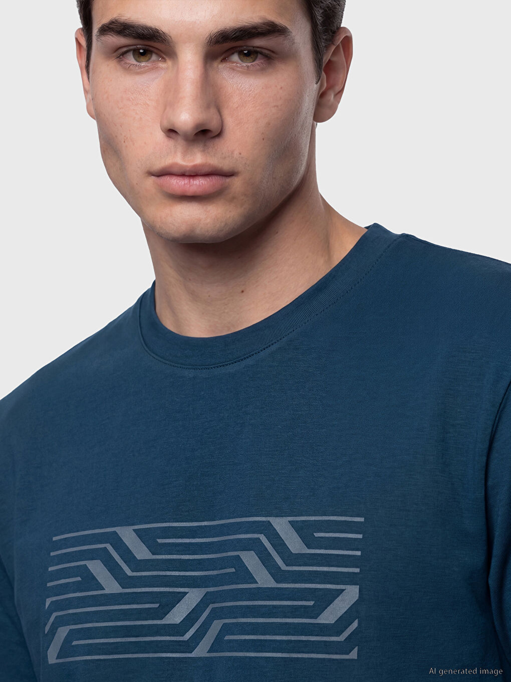 Crew Neck Printed Men's T-Shirt-2