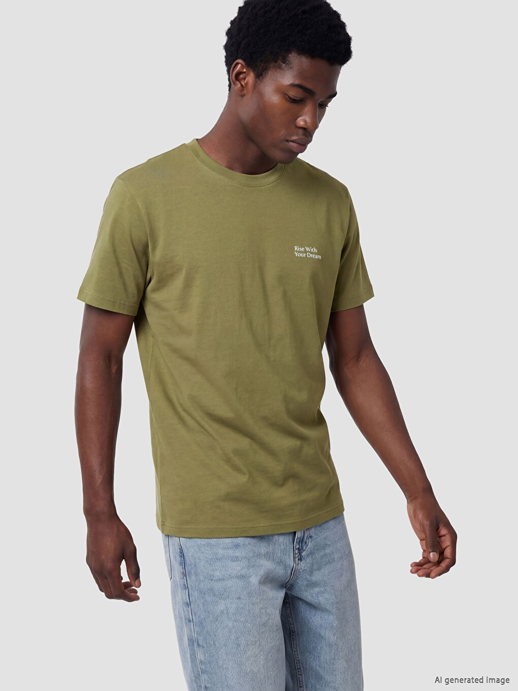 Crew Neck Printed Men's T-Shirt
