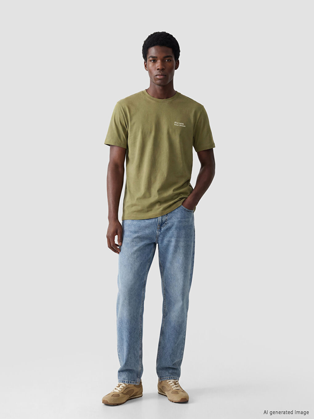 Crew Neck Printed Men's T-Shirt-1