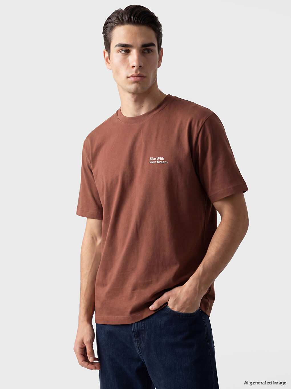 Crew Neck Printed Men's T-Shirt