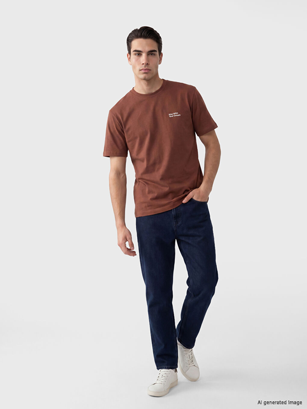 Crew Neck Printed Men's T-Shirt-1