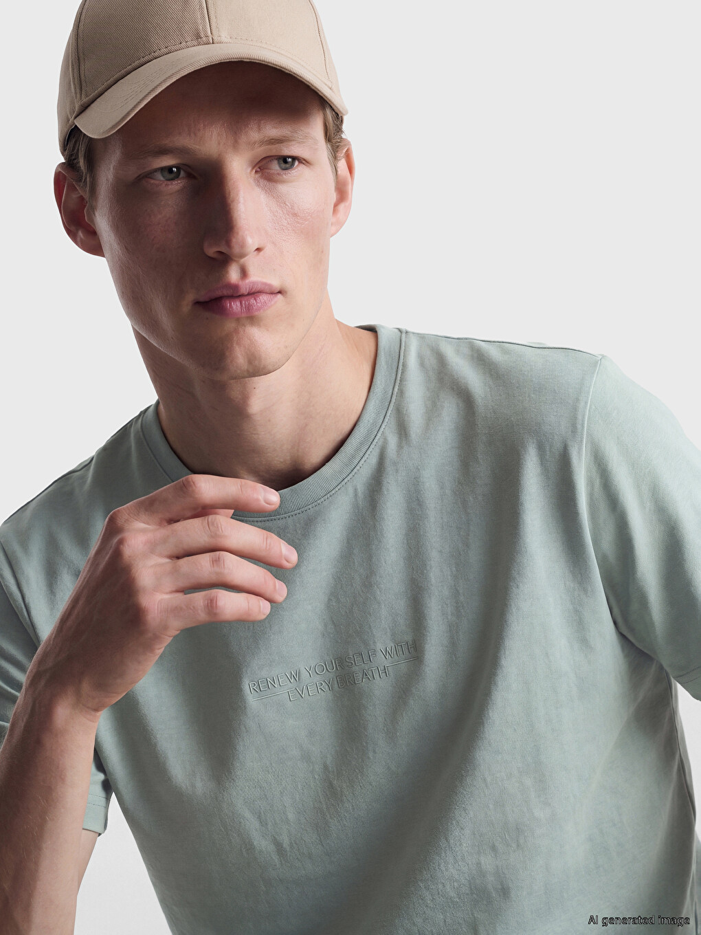 Crew Neck Printed Men's Dry Touch T-Shirt