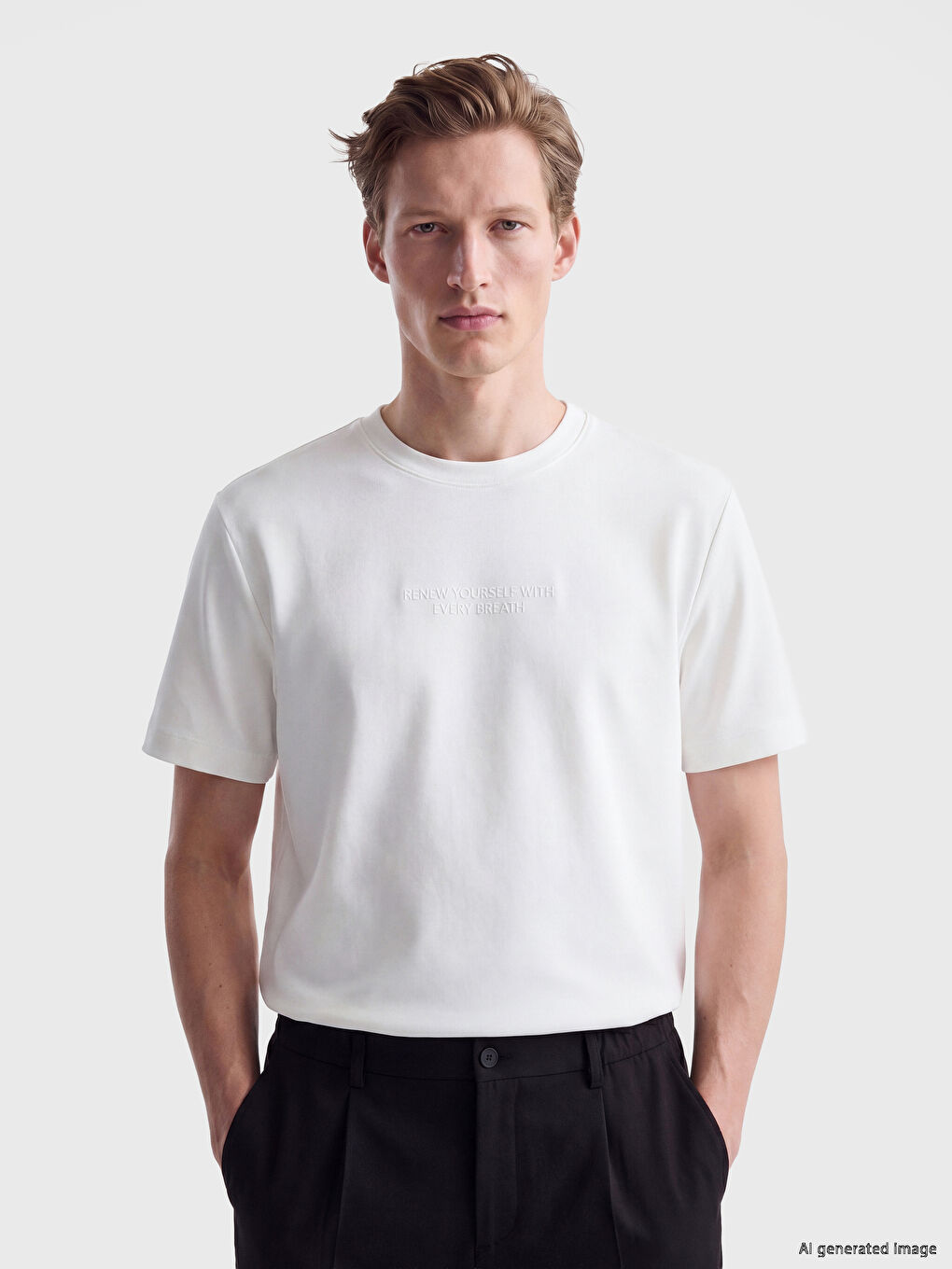 Crew Neck Printed Men's Dry Touch T-Shirt