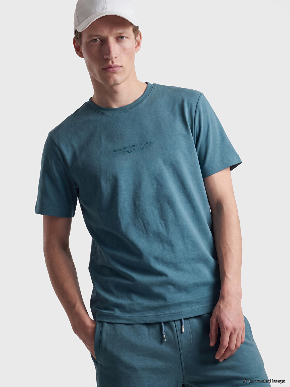 Crew Neck Printed Men's Dry Touch T-Shirt