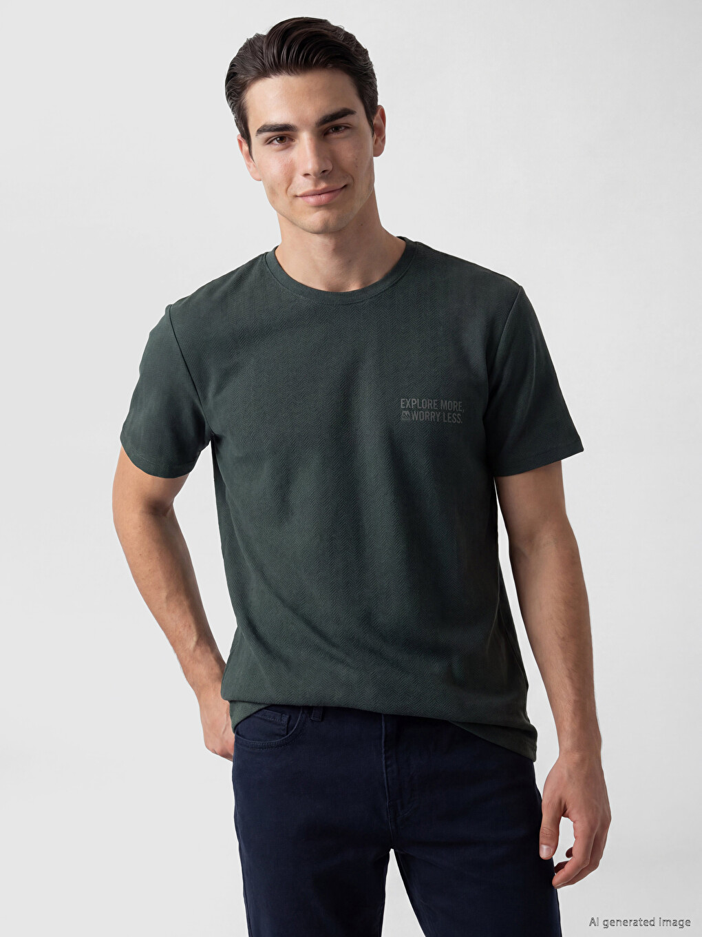 Crew Neck Printed Men's T-shirt