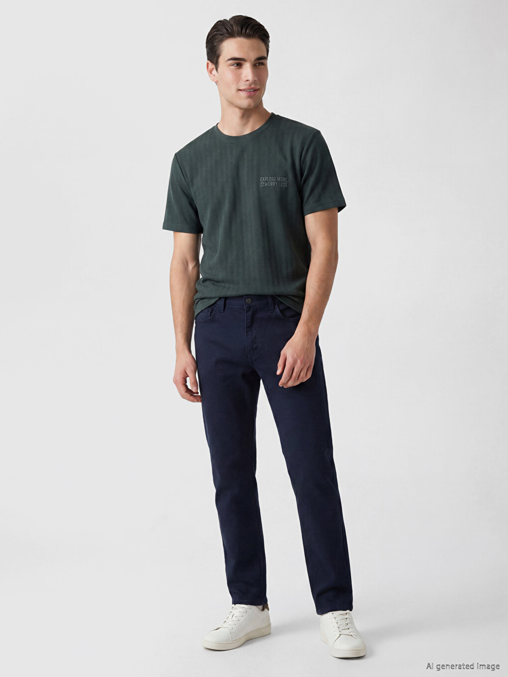 Crew Neck Printed Men's T-shirt-1