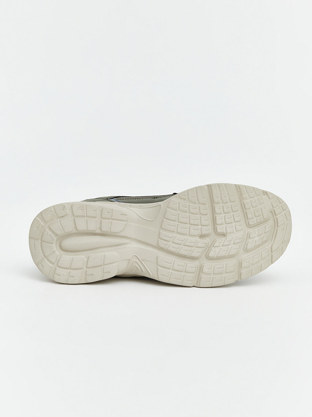 Haki Süet Görünümlü ve Fileli Erkek Sneaker-2