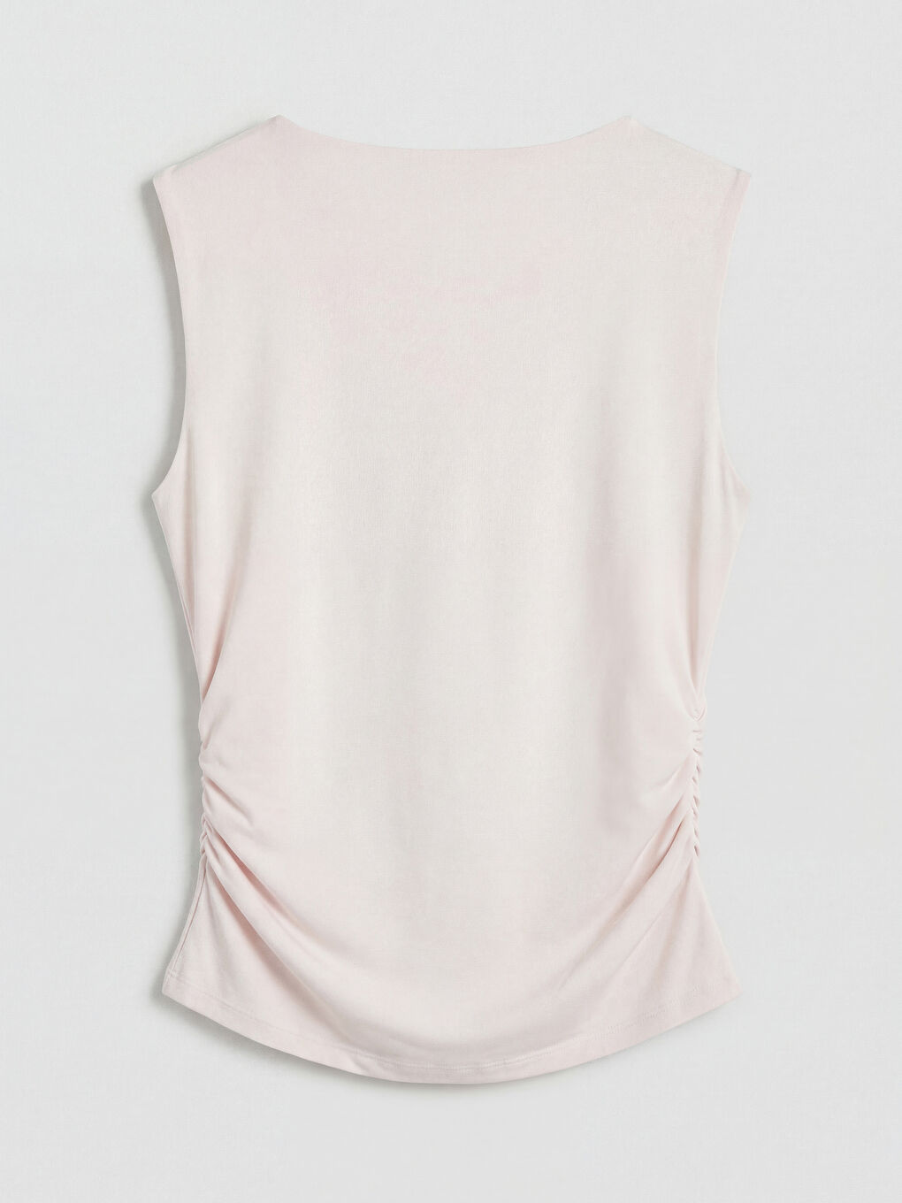 Pembe Bisiklet Yaka Büzgülü Bluz-1