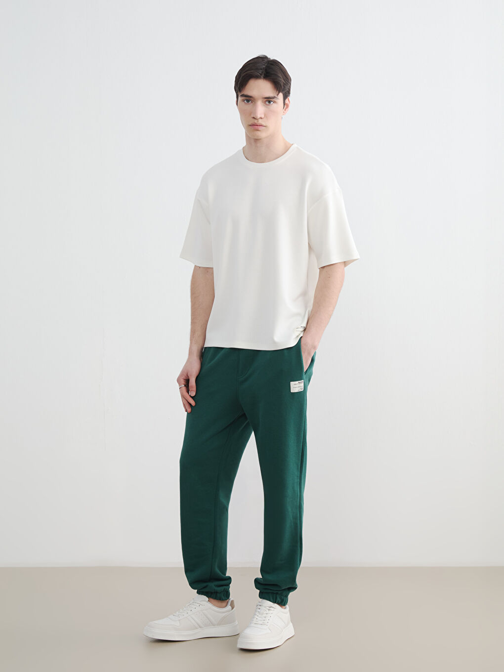 Yeşil Standart Kalıp Erkek Jogger Eşofman Alt