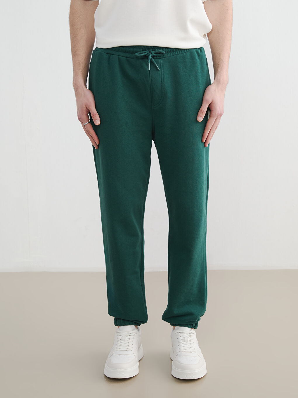 Yeşil Standart Kalıp Erkek Jogger Eşofman Alt-1