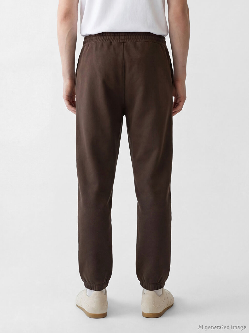 Kahverengi Standart Kalıp Erkek Jogger Eşofman Alt-3
