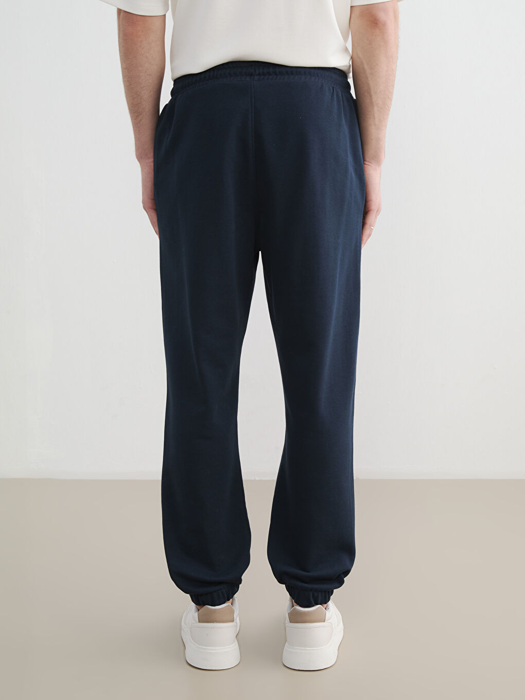 Lacivert Standart Kalıp Erkek Jogger Eşofman Alt-3