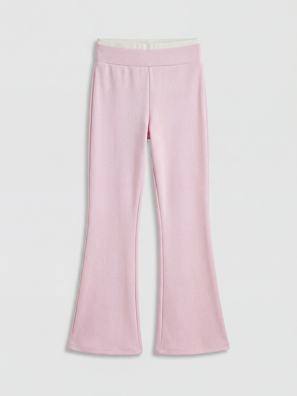 Pembe Kız Çocuk Soft Touch İspanyol Paça Tayt-1