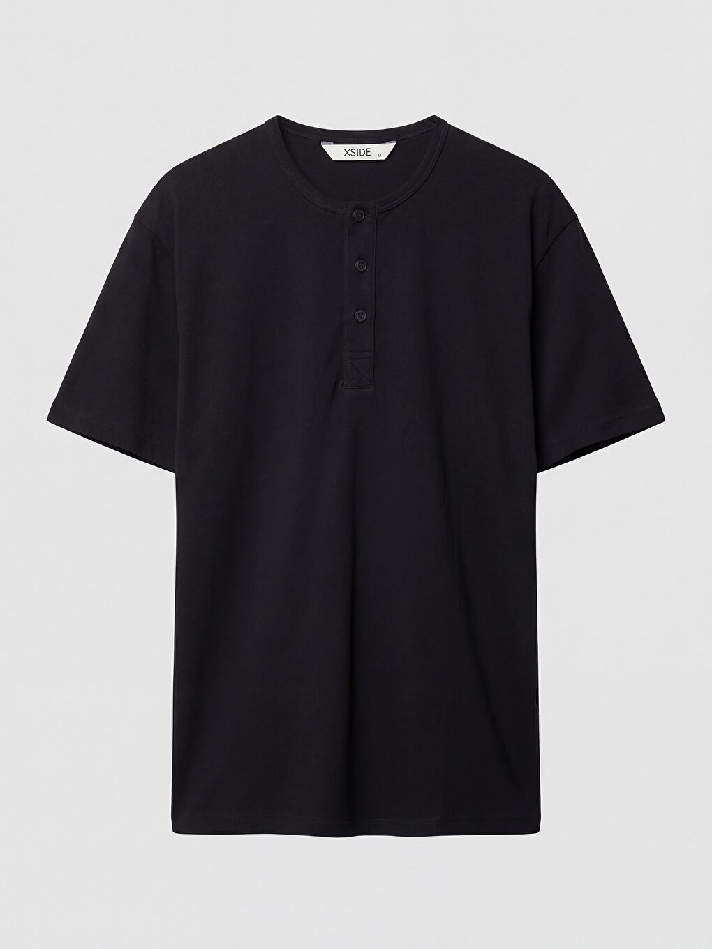 Siyah Dar Fit Bisiklet Yaka Erkek Tişört