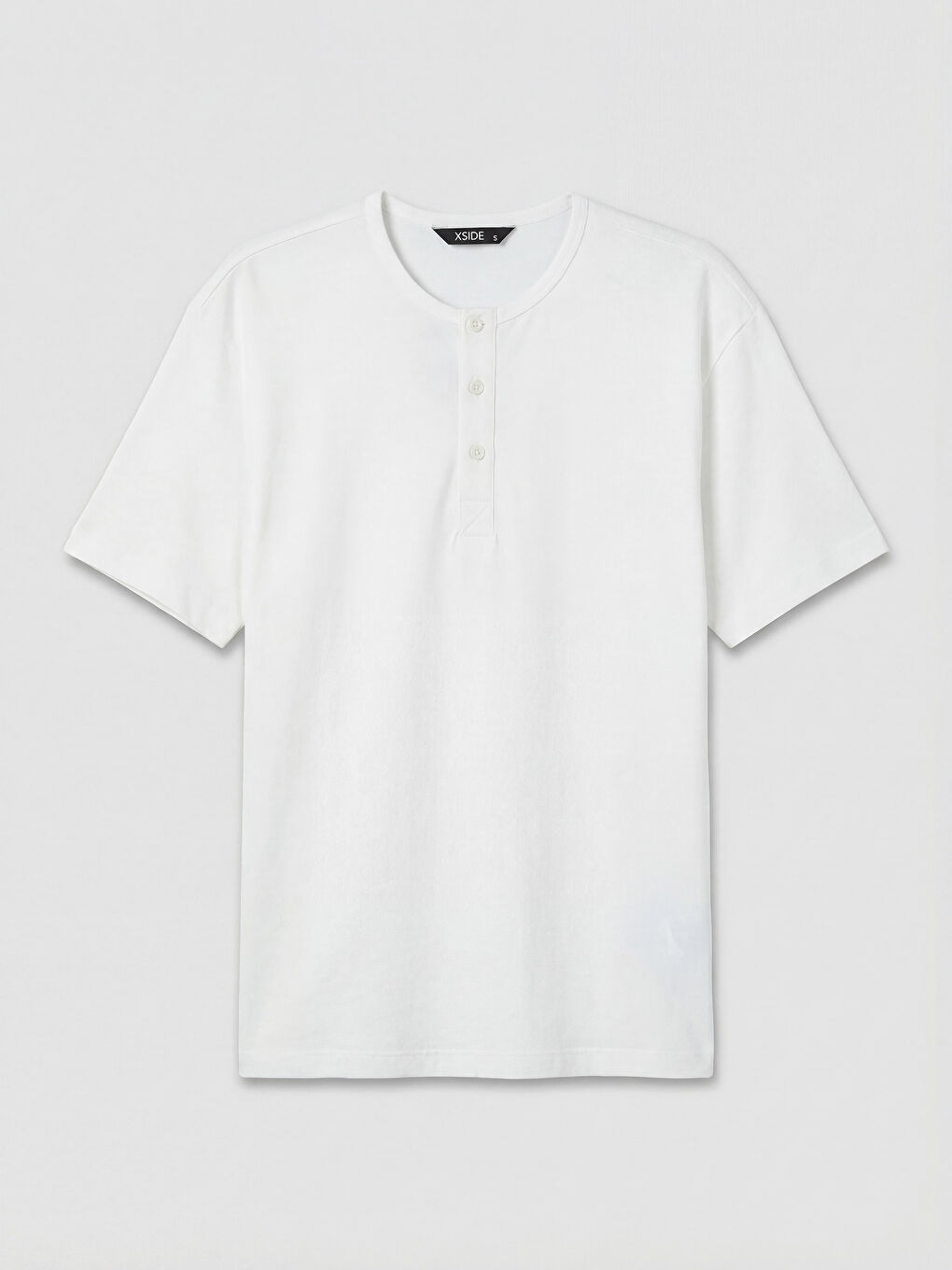 Ekru Bisiklet Yaka Erkek Tişört