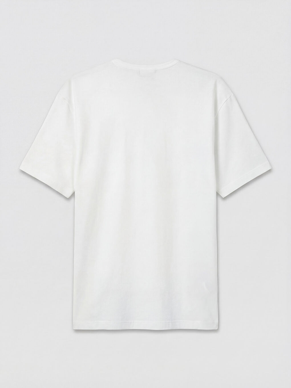 Ekru Bisiklet Yaka Erkek Tişört-1