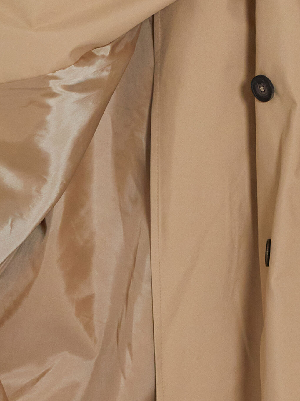 Bej Kruvaze Yaka Kuşaklı Kadın Trençkot-3