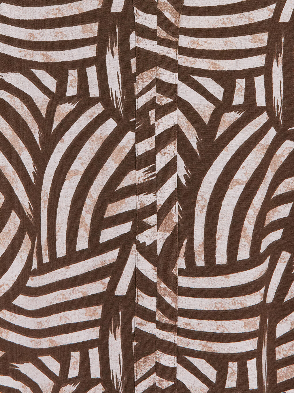 Notch Neck Patterned 100% Cotton Blouse-5