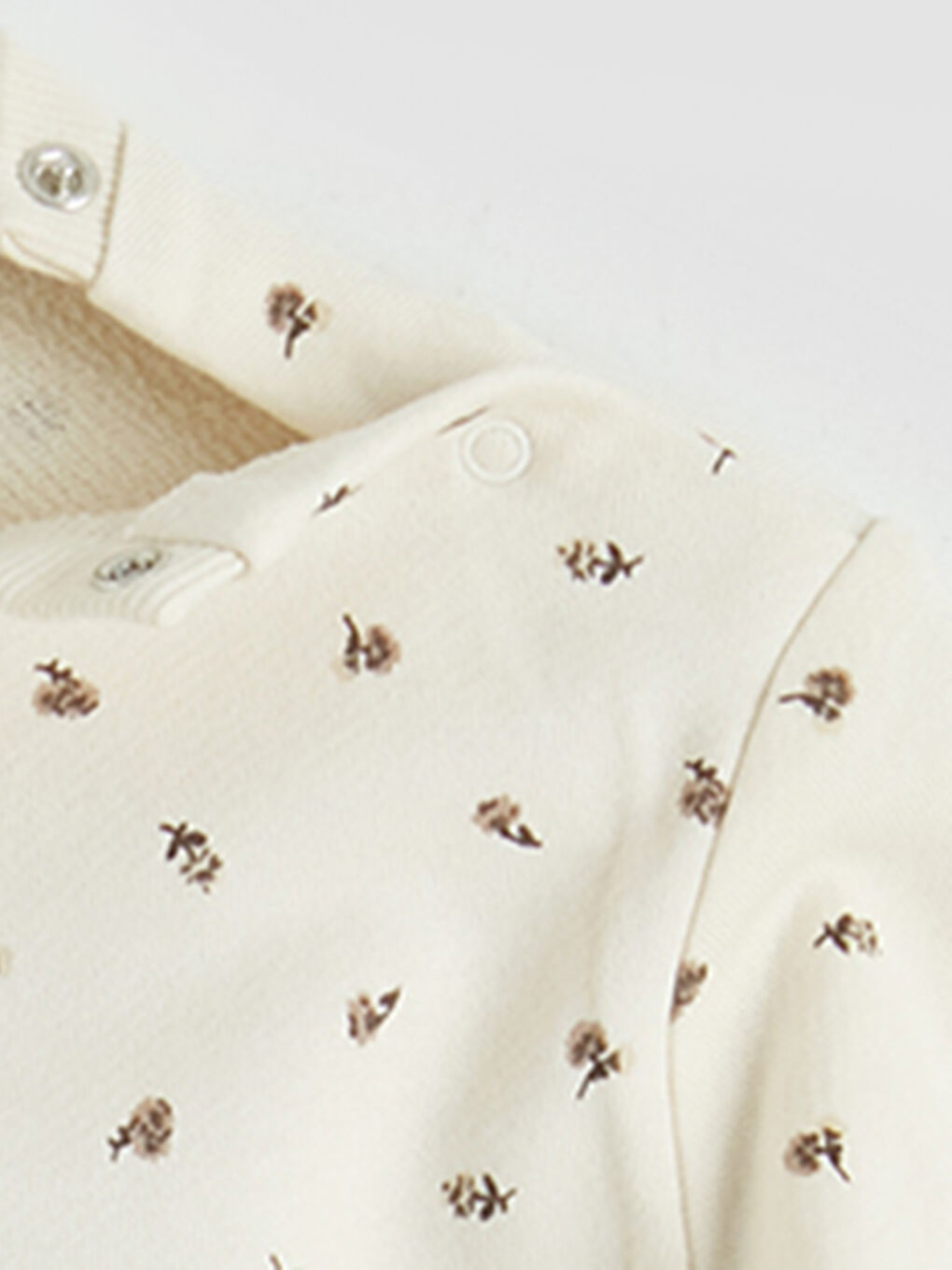 Bej Bisiklet Yaka Kız Bebek 2'li Sweatshirt-3